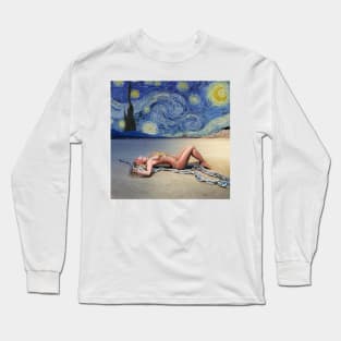 swimming in the starry night 2 Long Sleeve T-Shirt